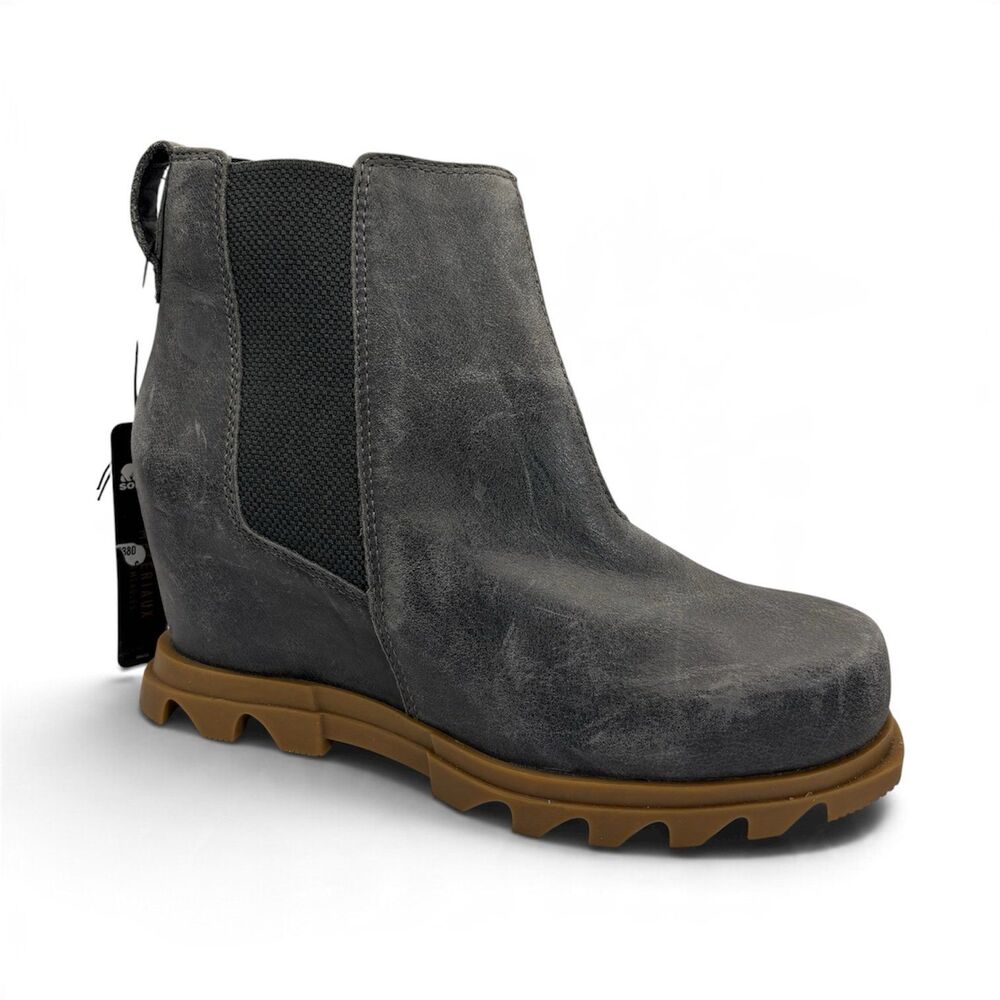 Sorel Joan of Arctic III Gray Waterproof Chelsea Wedge Boots Women’s Size 6